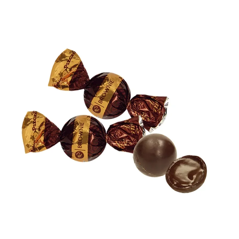 "Brownie" Pralinen mit Kakaogeschmack.