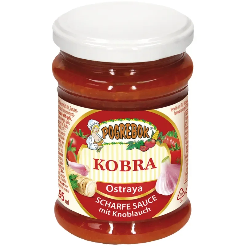 "POGREBOK" Scharfe Sauce mit Knoblauch "Kobra"
